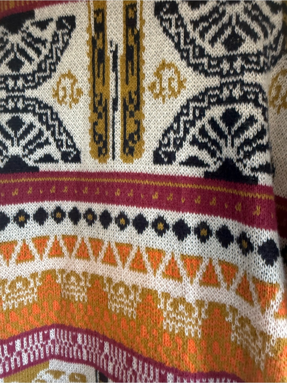 NWOT Torrid (Size. 00) Multicolor Patterned Open-Front Women’s Sweater Cardigan. - Picture 5 of 6